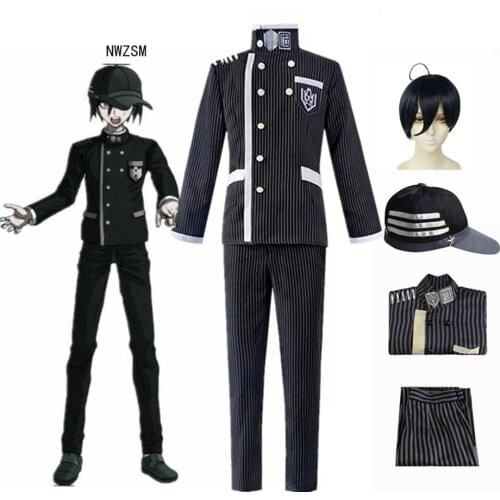 Anime Danganronpa Saihara Shuichi Detective Uniform Hat Cosplay Costume Full Set