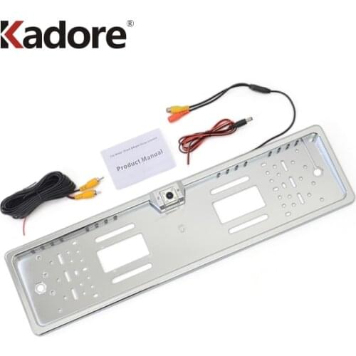 Car Rear View Camera EU European Car License Plate Frame Waterproof Auto Car Reverse Rearview Parking Camera Backup Assistant