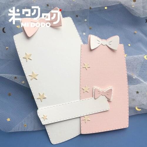 Bow Ornaments Holder Metal Cutting Dies for DIY Scrapbooking Paper Cards Making Decorative Crafts 2020 Midodo New Die
