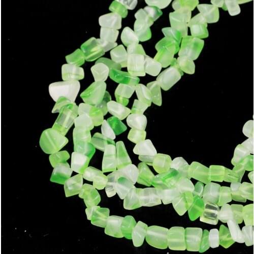 HGKLBB Irregular Natural Green carnelian stone Gravel beads 88cm Chip Beads For Jewelry Making bracelet Necklace DIY Accessories