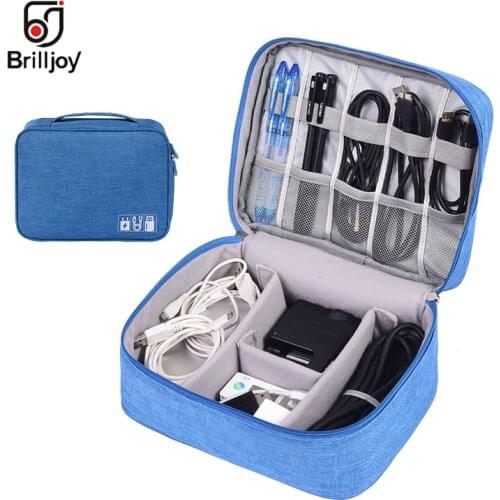 Brilljoy Portable Electronic Accessories Travel case Cable Organizer Bag Gear Carry Bag for Cables USB charger Flash Drive etc