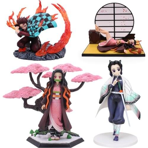 Action Figure Demon Slayer :Kimetsu no Yaiba Anime Kamado Tanjirou Nezuko Tomioka Giyuu Kochou Shinobu PVC Figurine Model Toys