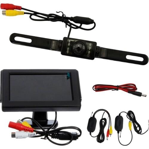 EzoneTronics2.4G Wireless 2ch Video 4.3 " Foldable Tft Lcd Color Camera With 170 Wide Angle HD Night Vision Car Rear View Camera