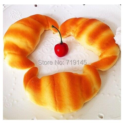 Artificial PU fake cream french crescent crescent bread stick food Kitchen restaurant decorated DIY wedding festival props toy