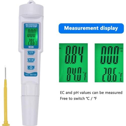 3 in 1 PH EC TEMP/ TDS PH TEMP Meter LCD with backlight with Automatic temperature for aquarium