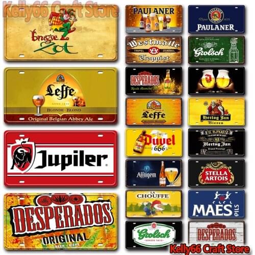 [ Kelly66 ] Jupiler Hertog Jan Desperados Dutch Belgian Beer Tin Home Decor Bar Wall Art Painting Metal Sign15*30 CM Size CA-01