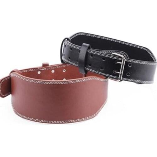 Leather Weightlifting Belt Gym Fitness Crossifit Dumbbell Barbell Powerlifting Back Support Power Training Weight Lifting Belt