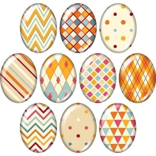 Beauty Black patterns Dots Flowers 13x18mm/18x25mm/30x40mm mixed Oval photo glass cabochon demo flat back Jewelry findings