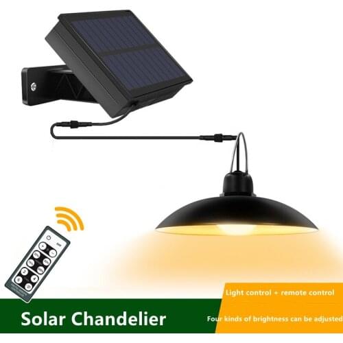 Solar Chandelier Courtyard Garden Corridor Landscape Indoor and Outdoor Second Gear Dimming Hanging Light