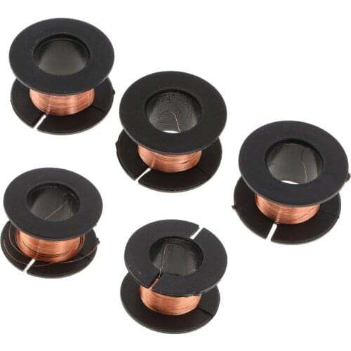 5Pcs Magnet Wire Enameled Copper Wire 0.1mm 0.004inch 15m 49.2ft