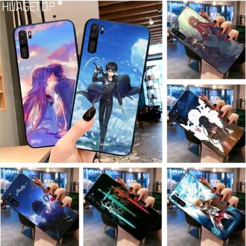 HUAGETOP Hot Sword Art Online SAO Anime Manga Cute Phone Case for Huawei P40 P30 P20 lite Pro Mate 30 20 Pro P Smart 2020 prime