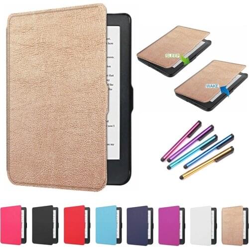 2018 New Ultra Slim Smart Cover Case For Kobo Clara Clear HD PU leather Case eBooks Protective Cover Case+Stylus