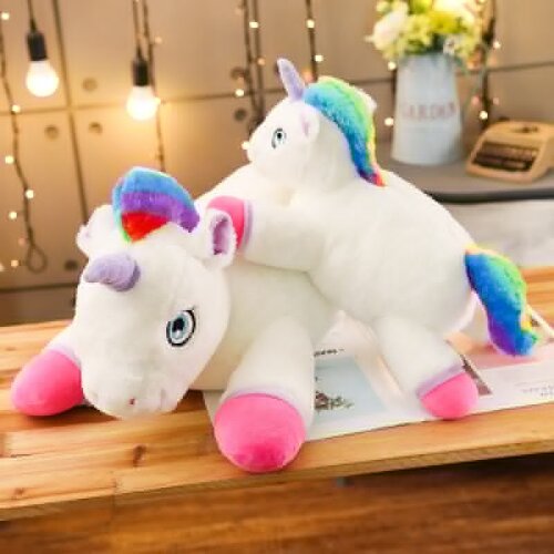 40/60/80/100cm Gorgeous points unicorn pillow Cute and thick stuffed animal toy cartoon stuffed doll soft pillow cushion k kids