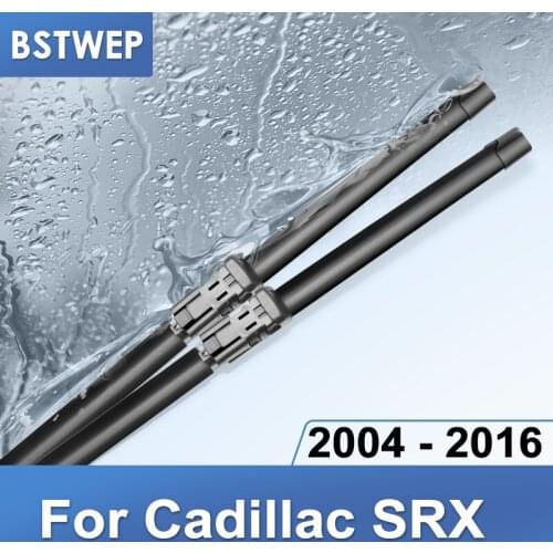 BSTWEP Wiper Blades for Cadillac SRX Fit Hook / Push Button Arms Model Year from 2004 to 2016