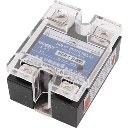SSR 25A 3-32V DC To 24-480V AC Single Phase Solid State Relay DC Control AC MGR-1 D4825 Load Voltage