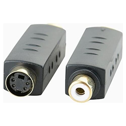 Common 4 PIN S-VIDEO Female To TV RCA AV Female Plug Cable F To F Pin S Video Adapter