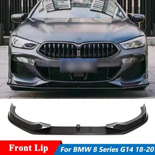 AC Style Carbon Fiber Front Bumper Spoiler Lip For BMW 8 Series G14 G15 G16 M-Sport Car Tuning 2018-2020