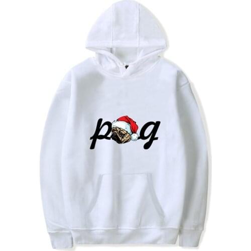 Cute Printed FUNNY PUG Hoodies Men Sweatshirts Women New Fashion Dog Hip Hop Tracksuits Autumn Boys Girls Animal White Pullovers