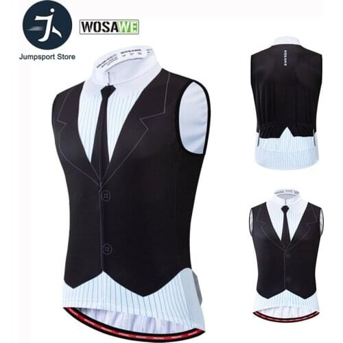 WOSAWE Summer Motorbike Cycling Vests MTB Bike Men Sports Cycling Sleeveless Shirts Bicicleta Maillot Ciclismo Cycling Jersey
