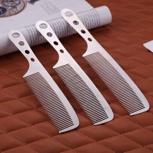 1PC Space Aluminum Anti-static Comb Hairdressing Styling Hair Brush Barber Tools Salon Accessories Hair Cutting Comb Styling Too