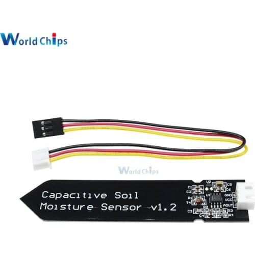 5pcs Capacitive Analog Soil Moisture Sensor, 3.3~5.5V Corrosion Resistant With Gravity 3-Pin interface for Arduino Raspberry