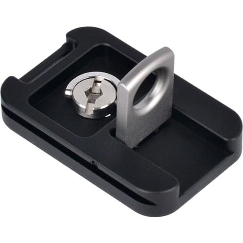 Moveski QR-60 1/4" Screw Quick Release Plate With Strap Buckle And Attachment Loop