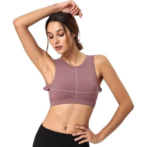 Fitness Yoga Bra Female Shockproof Nylon Solid Gym Femme Sport Underwear Running Woman Active Wear Workout Bra Top Plus Size XL