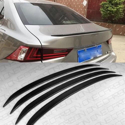 CEYUSOT FOR Lexus IS Series Real Carbon Fiber Spoiler Wing IS200t IS250 IS300 Car Trunk TOM Spoiler Tail Fin Accessories 2012