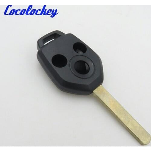Cocolockey 3 Button Uncut Remote Key Case Shell for Subaru Forester Liberty Impreza Outback No Logo