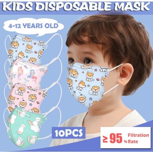 Kids Childrens Baby Disposable Cartoon 4Ply Ear Loop s mascarilla Monder Scarf Halloween Cosplay MasK