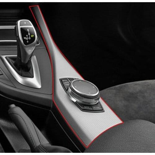 For BMW 1 Series F20 F21 116I 118I 2012-2018 2 Series F22 F23 ABS Carbon Fiber Multimedia Button Panel Cover Sticker Auto Parts