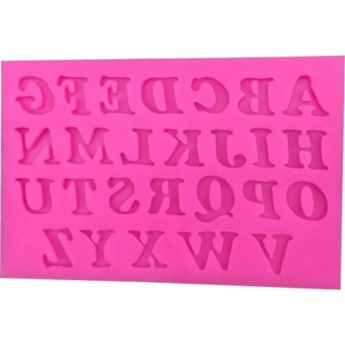 26 letters Shape fondant cake silicone moulds chocolate jelly pastry candy Clay cupcake decoration kitchen Baking tool FT-0180