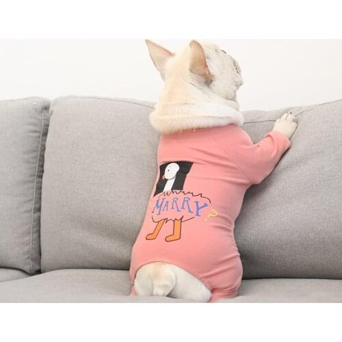 Cotton Dog Clothes French Bulldog Fat Pets Dogs Clothing Pet Jumpsuit Clothing For Medium Large Dogs Overalls Ropa Perro Pug