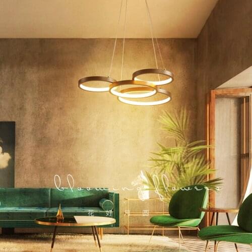 Circle LED Pendant lamp Hanging lamp for Dining room Living room Hotel hall Modern Chandelier Pendant light 110V 220V Lustre