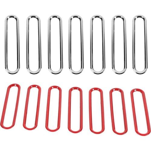 Engine Hood Air Inlet Vent Ring Cover Trim for Jeep Wrangler JK 2007-2017 Accessories Front Grill Mesh Inserts