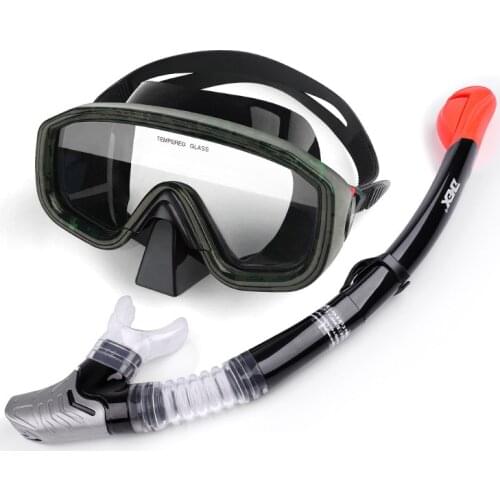 Snorkeling Mask Swimming Goggles Swim Eyewear HD Plain Light Waterproof Anti-Fog and Professional Snorkeling Tube Diving Mask