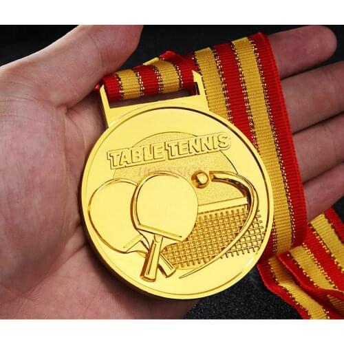 Silver and bronze medal General Table Tennis Competition Medals Collective Medal Medals Listed Gold Silver And Bronze Medals