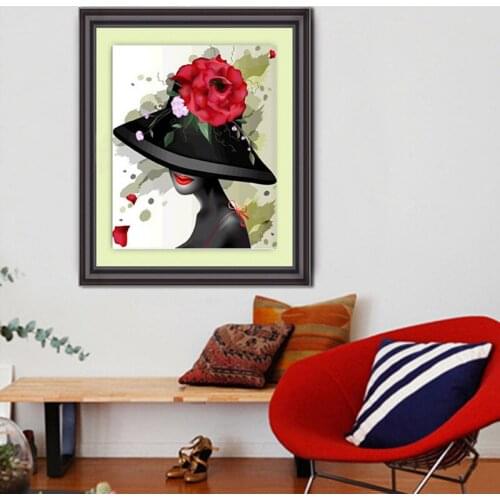 NEW DIY 3D Diamond Painting Sexy Girl Personality Red Lips Beautiful Mosaic Embroidery Household Decoration Single Handicraft