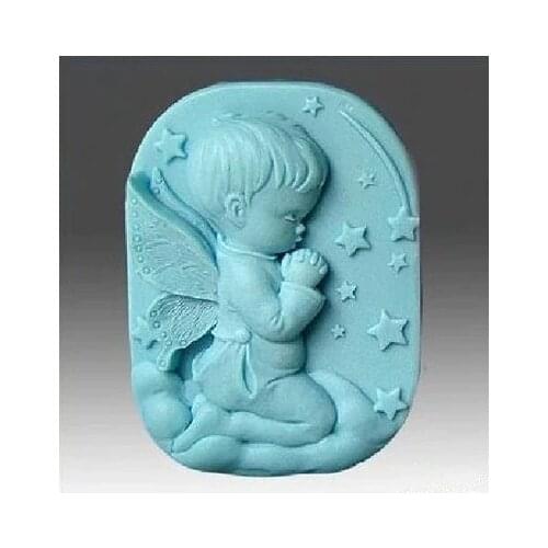 New Boy Angel Prayer Craft Art Silicone Soap mold Craft Molds DIY Handmade soap molds