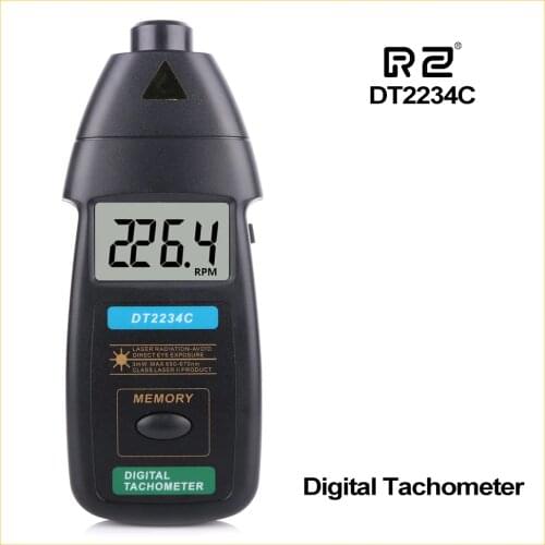 New High Quality Digital Laser Tachometer RPM Meter Non-Contact 2.5RPM-99999RPM LCD Display Speed Meter DT2234C Tester Speed