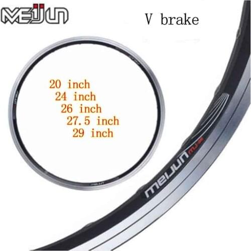 MEIJUN20 24 26 27.5 29 inch 28H 32 H 36H V brake double aluminum bicycle rim