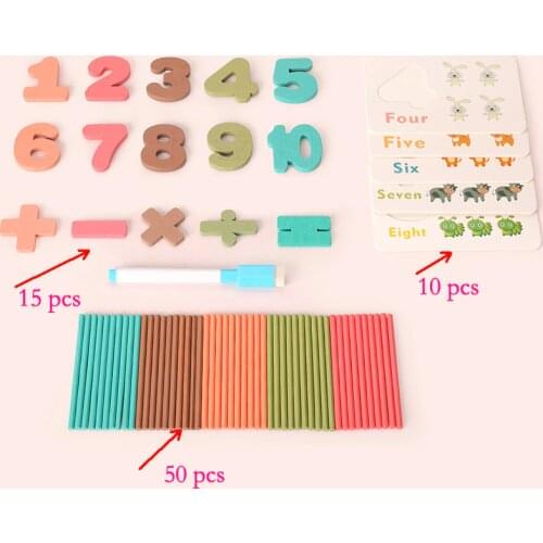 Counting Learning Sticks Game 1-10 Digit Blocks Kids Math Toys Homeschool Supplies Educational Montessori Children Wooden Puzzle
