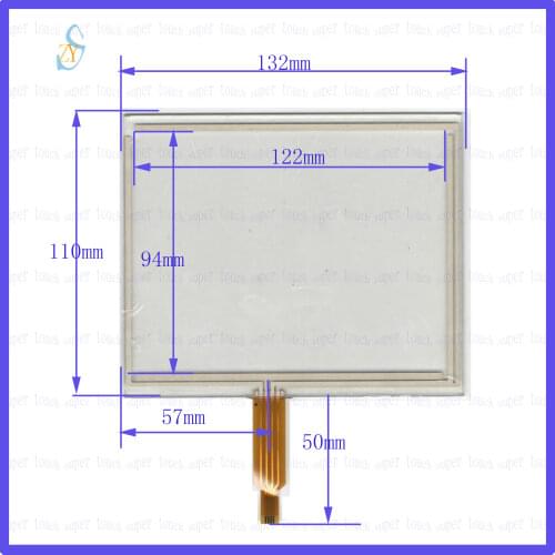 Wholesale 132*110 this is compatible comNEW 5.7inch 4 line For Car DVD touch screen panel Sensor glass