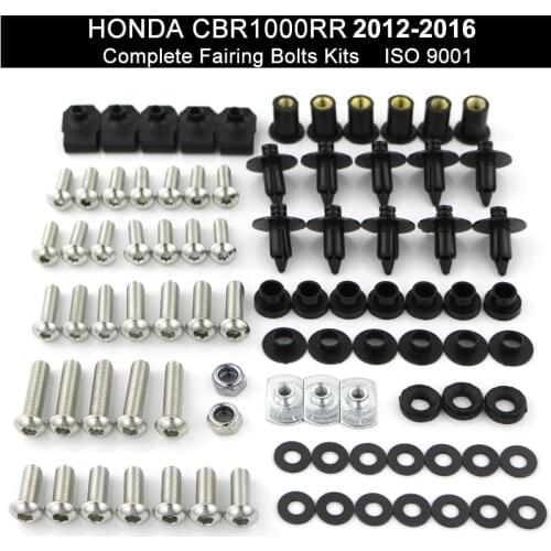 Fit For Honda CBR1000RR 2012-2014 2015 2016 Motorcycle Complete Full Fairing Bolt Kit Fairing Clips Stainless Steel Screws Nuts