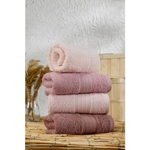 Özenev Vesty 50 X85 cm 4'lü Face Towel Pink Powder Shades