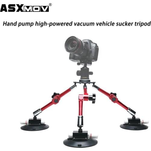 ASXMOV XP04 Aluminium alloy adjustable 40cm camera tripod 50kg load hand pump vacuum car suction cup mount dslr camera tripod