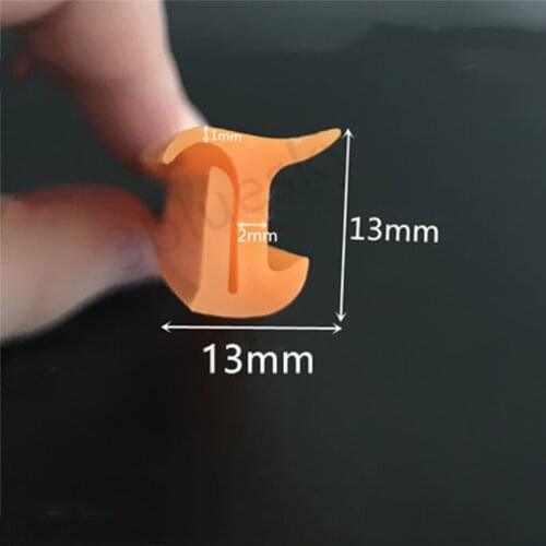 Silicone Rubber Strip Bound Glass Metal Wood Panel Board Edge Encloser Shield Cover Guard Orange