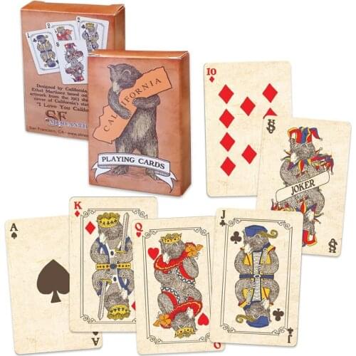 Brand New Vintage Style Playing Cards I Love You California Poker Colorful Bear Limited Collectors Edition Set Never Open