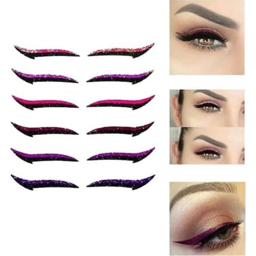 Cat Style Eyeshadow Eyeliner Stickers Practical Makeup Tools Gifts for Women G99E