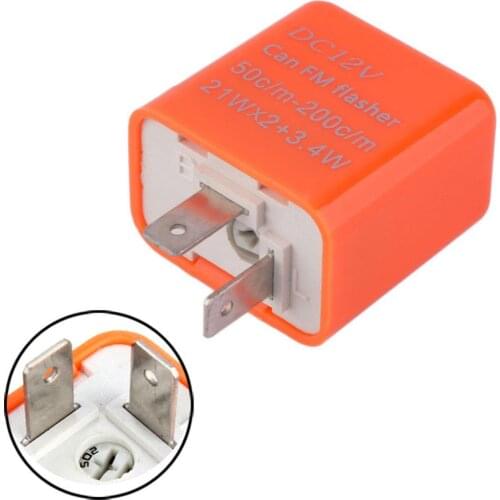 Universal Adjustable Frequency Square Flashing Led Flasher Motorcycle Led Lights Turn Signal Indicator 12V Flash Relay
